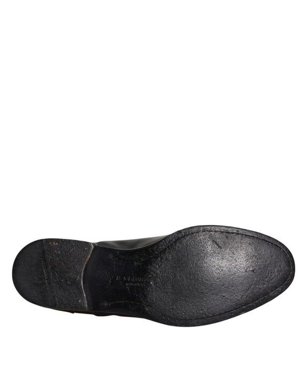 Schwarze Leder Schnürschuhe Männer Derby Formelle Schuhe