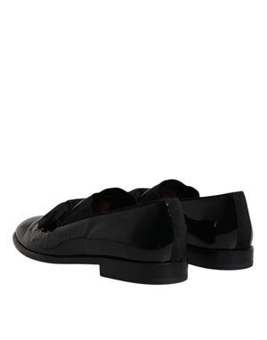 Schwarzes Leder Loafers Männer Formale Schuhe Kleid