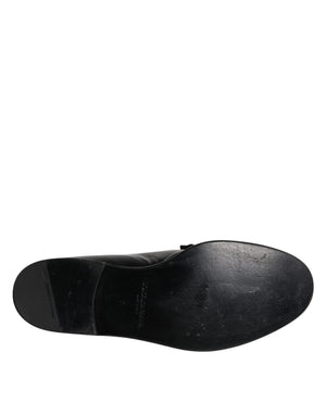 Schwarzes Leder Loafers Männer Formale Schuhe Kleid
