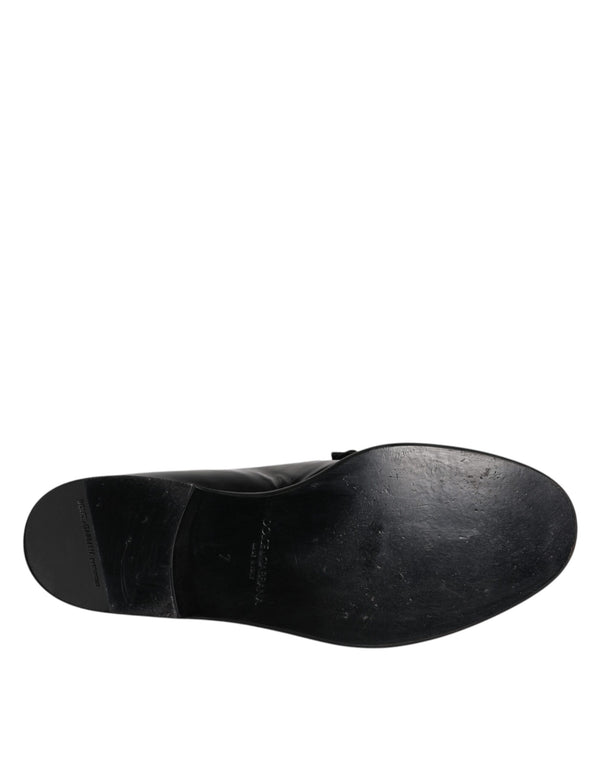 Schwarzes Leder Loafers Männer Formale Schuhe Kleid