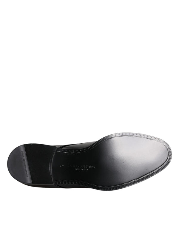 Schwarze Lackleder Derby-Schuhe für formelle Anlässe