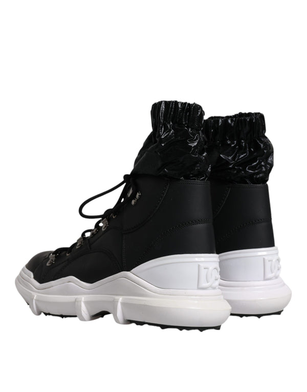 Schwarz Nylon Galileo High Top Turnschuhe Schuhe