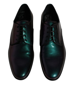 Peacock Lackleder Derby Männer Kleid Schuhe
