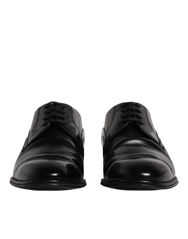 Schwarz Leder Derby Formal Männer Kleid Schuhe