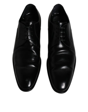 Schwarz Leder Derby Formal Männer Kleid Schuhe