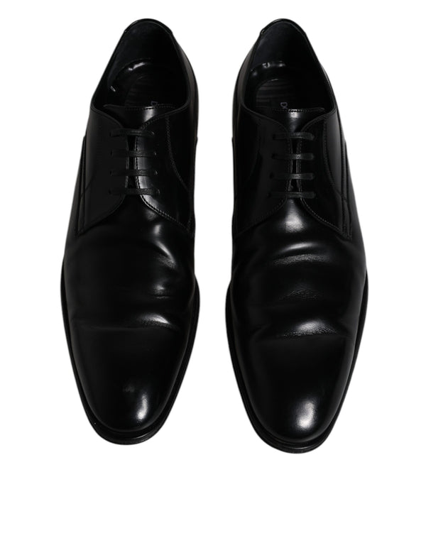 Schwarz Leder Derby Formal Männer Kleid Schuhe