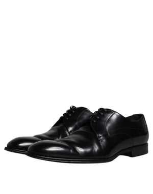 Schwarz Leder Derby Formal Männer Kleid Schuhe