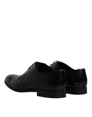 Schwarz Leder Derby Formal Männer Kleid Schuhe