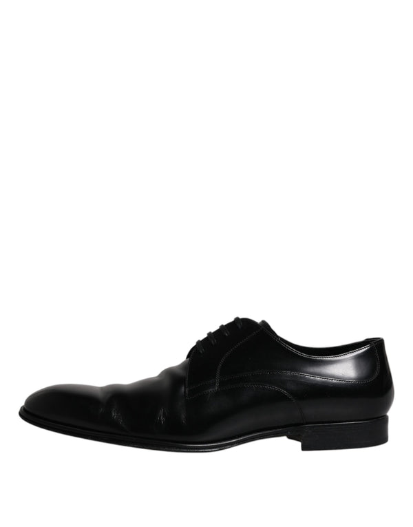 Schwarz Leder Derby Formal Männer Kleid Schuhe