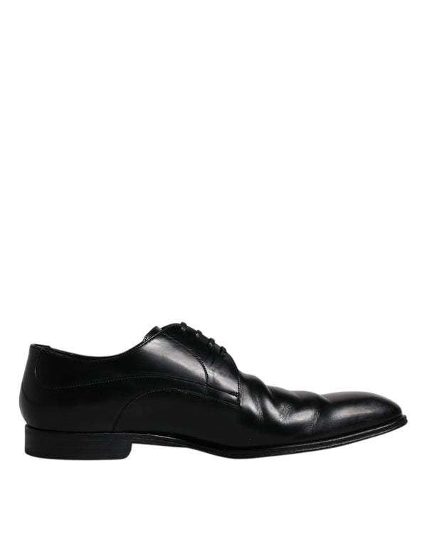 Schwarz Leder Derby Formal Männer Kleid Schuhe