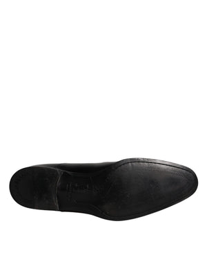 Schwarz Leder Derby Formal Männer Kleid Schuhe