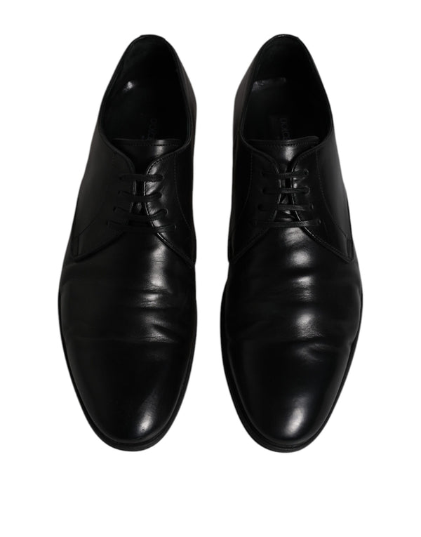 Schwarze Leder Schnürschuhe Männer Derby Formelle Schuhe