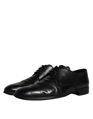 Schwarze Leder Schnürschuhe Männer Derby Formelle Schuhe