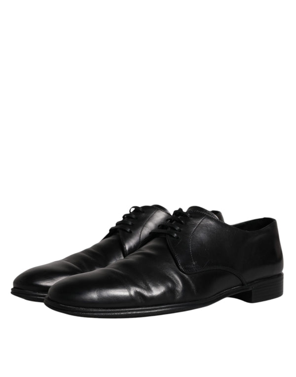 Schwarze Leder Schnürschuhe Männer Derby Formelle Schuhe