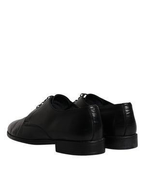 Schwarze Leder Schnürschuhe Männer Derby Formelle Schuhe