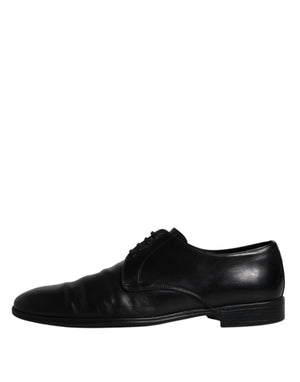 Schwarze Leder Schnürschuhe Männer Derby Formelle Schuhe