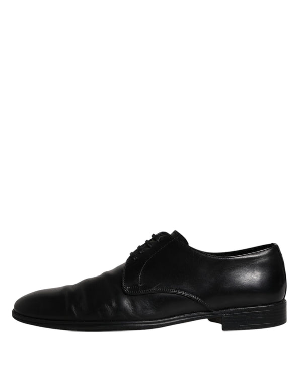 Schwarze Leder Schnürschuhe Männer Derby Formelle Schuhe