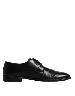 Schwarze Leder Schnürschuhe Männer Derby Formelle Schuhe