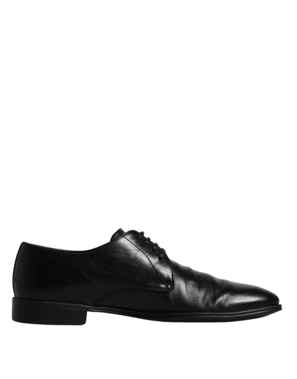 Schwarze Leder Schnürschuhe Männer Derby Formelle Schuhe