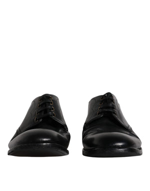 Schwarz Leder Derby Formal Männer Kleid Schuhe