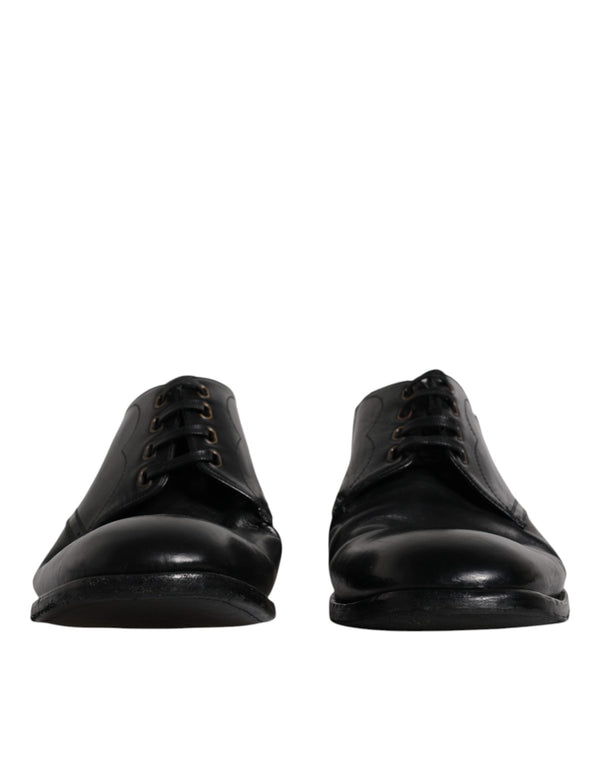 Schwarz Leder Derby Formal Männer Kleid Schuhe