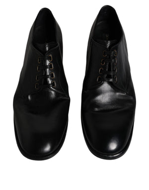 Schwarz Leder Derby Formal Männer Kleid Schuhe