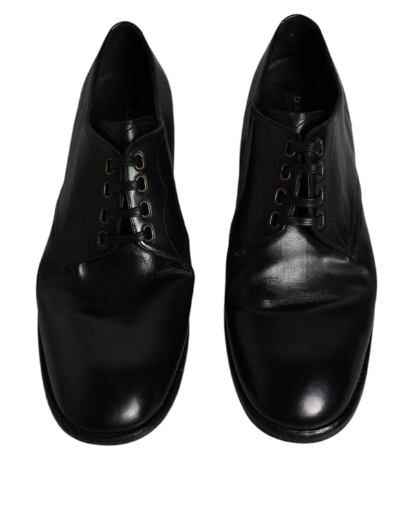 Schwarz Leder Derby Formal Männer Kleid Schuhe