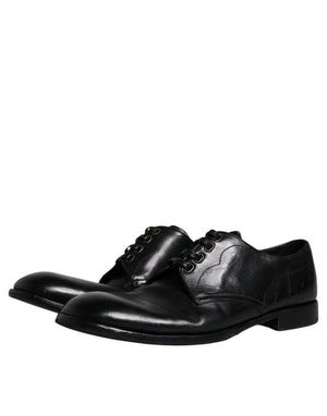 Schwarz Leder Derby Formal Männer Kleid Schuhe