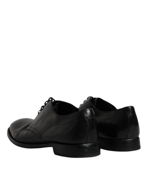 Schwarz Leder Derby Formal Männer Kleid Schuhe
