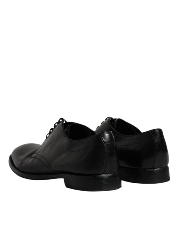 Schwarz Leder Derby Formal Männer Kleid Schuhe