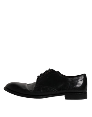 Schwarz Leder Derby Formal Männer Kleid Schuhe