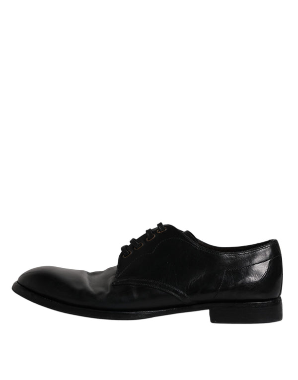Schwarz Leder Derby Formal Männer Kleid Schuhe