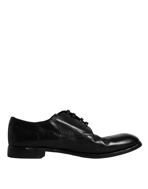 Schwarz Leder Derby Formal Männer Kleid Schuhe