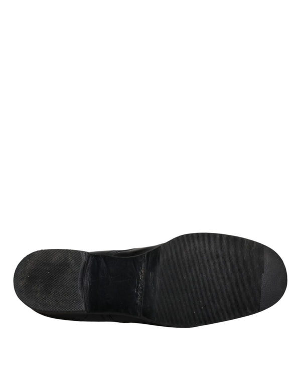 Schwarz Leder Derby Formal Männer Kleid Schuhe