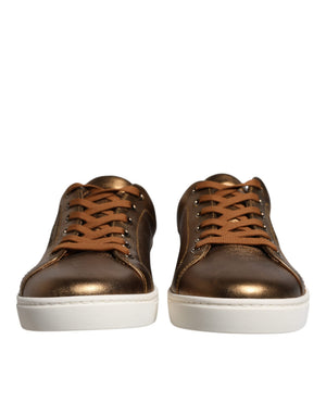 Gold Leder Logo London Herren Sneaker Schuhe