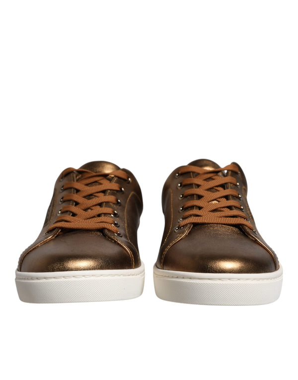 Gold Leder Logo London Herren Sneaker Schuhe