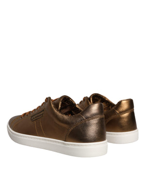 Gold Leder Logo London Herren Sneaker Schuhe