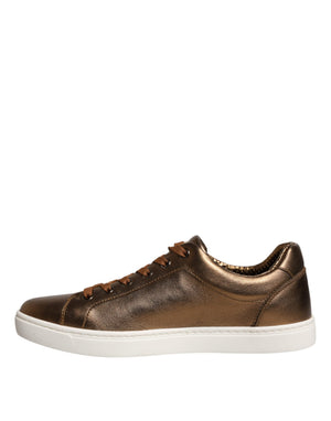 Gold Leder Logo London Herren Sneaker Schuhe