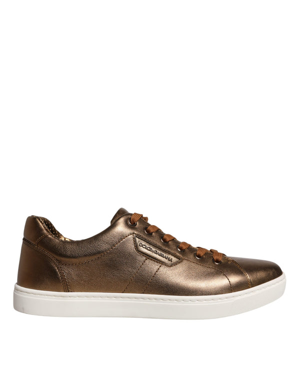 Gold Leder Logo London Herren Sneaker Schuhe