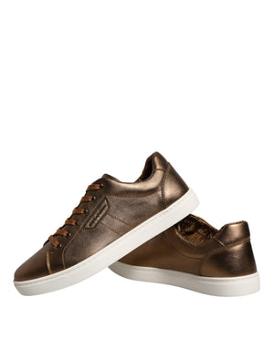 Gold Leder Logo London Herren Sneaker Schuhe
