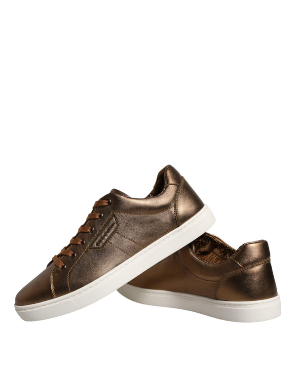 Gold Leder Logo London Herren Sneaker Schuhe