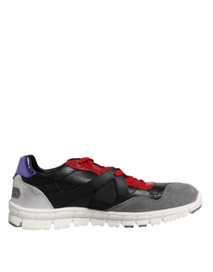 Multicolor Leder Wildleder Low Top Sneakers Schuhe