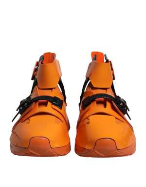 Orange Multi Panel klobige High Top Turnschuhe Schuhe