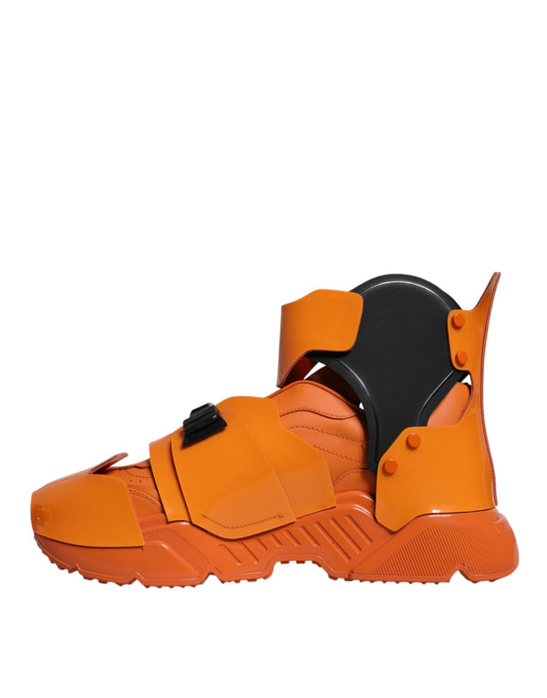 Orange Multi Panel klobige High Top Turnschuhe Schuhe