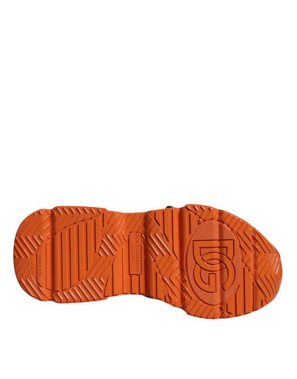 Orange Multi Panel klobige High Top Turnschuhe Schuhe