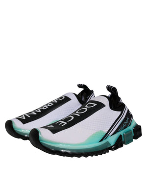 Weiß Blau Sorrento Slip On Turnschuhe Schuhe