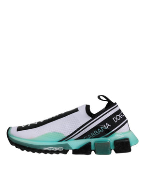 Weiß Blau Sorrento Slip On Turnschuhe Schuhe