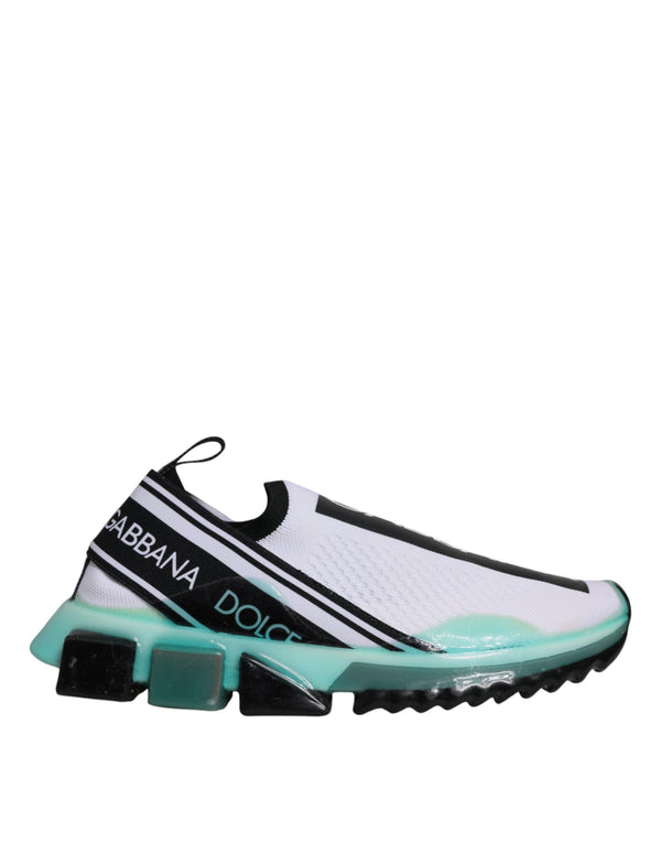 Weiß Blau Sorrento Slip On Turnschuhe Schuhe