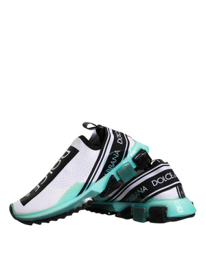 Weiß Blau Sorrento Slip On Turnschuhe Schuhe