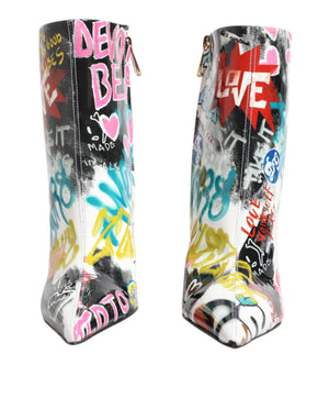 Multicolor Graffiti Keira Mid Calf Stiefel Schuhe